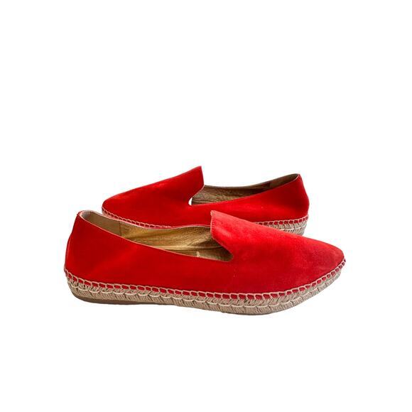 Prada Women's Espadrilles suede pointed flats red calzature Size 41.5‎ US 10 - Picture 10 of 11